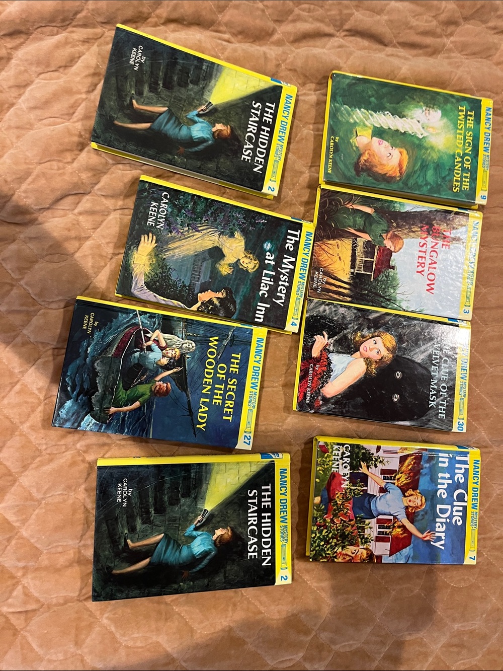 Nancy Drew Paperback Mystery Book Set - Yellow Spines